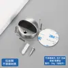 Tope de puerta superior de acero inoxidable sin perforaciones Tope de puerta de succión al suelo tipo Tortuga con resistencia magnética para puerta, goma gruesa anticolisión, tope de puerta montado en el suelo