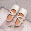 Zapatos de Princesa para Niñas, Zapatos Bordados de Primavera y Otoño, Zapatos Infantiles, Nuevos Zapatos de Verano con Suela Suave, Zapatos de Cuero para Niñas con Falda de Cara de Caballo
