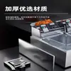 Fritadeira Elétrica Vertical Dupla de Uso Comercial, Equipamento de Grande Capacidade para Fritar Frango e Batatas Fritas, Fritadeira de Imersão Vertical com Controle de Temperatura