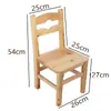 Taburete para Uso Doméstico, Silla de Madera para Niños con Respaldo, Silla para Estudiantes, Silla de Madera Maciza, Taburete de Madera con Respaldo, Taburete Bajo para Adultos