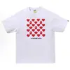 2026 Nueva Marca de Moda Bape Cabeza de Mono Peso Pesado Manga Corta Corte Holgado Unisex Camiseta para Pareja Estudiante