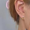 Pendientes de tulipán con diseño de nicho de estilo coreano para mujer, estilo mini, pequeños y bonitos, con diseño de flores pequeñas.