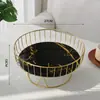 [Selección Premium] Cesta de Fruta de Hierro Forjado Estilo Ins Nórdico para Mesa de Café de Sala de Estar, Almacenamiento Simple y Creativo de Snacks para Uso Doméstico