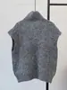 Chaleco de punto de cuello alto 2026 otoño e invierno nuevo estilo coreano suelto casual cárdigan chaleco suéter para mujer