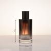Botella de vidrio para perfume de molde de fábrica 100ml wilderness con tapa magnética redonda recta spray degradado botella de perfume de bayoneta