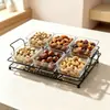Estante de almacenamiento para sala de estar, estante con bandeja, estante de almacenamiento para sala de estar y baño, estante comercial para bocadillos y nueces para clubes
