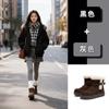 Botas de Nieve Cálidas de Lana de Cordero para Mujer 2025 Invierno Nuevas Botas Cortas de Terciopelo Engrosado Botas Retro Versátiles Casuales para Mujer
