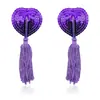 Accesorios de Lencería Sexy, Adhesivos de Silicona para Pezones con Forma de Corazón, Lentejuelas con Forma de Corazón y Borlas, Adhesivos Sexy para Pezones, Adhesivos para Pezones de Encaje con Forma de Gota de Sangre