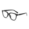 2403 Nuevo Estilo Ojo de Gato Europeo y Americano Ins Montura de Gafas Ópticas Montura Negra Celebridad de Internet Liso Anti-Luz Azul Gafas Planas