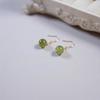 Outono e inverno novos brincos de ágata verde meninas 2024 luz luxo popular chinês retro brincos simples pingente brincos