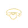 1253 Diseño de nicho de lujo ligero estilo coreano anillo de doble línea de corazón hueco geométrico plata esterlina S925 anillo para mujer