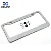 Marco de matrícula de acero inoxidable Amazon con marco de matrícula de diamante Marco de matrícula de diamante estándar americano Soporte de matrícula de diamante modificado negro rosa blanco