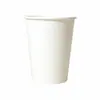 Vasos de papel desechables blanco puro, de una sola capa y doble capa, para té de leche, café y agua potable, engrosados, diseño simple, personalizables con impresión de logo