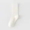 Calcetines Antibacterianos de Algodón de Xinjiang de Doble Costura Personalizados para Mujer, Calcetines Sin Costuras de Media Caña para Primavera y Otoño, Calcetines Blancos Anti-Olor tipo Slouch para Maternidad