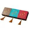 Caja para Pulsera Antigua de Oro Heredada Cajón con Borla Retro Caja de Joyería Caja de Embalaje para Joyería Brazalete Adorno de Jadeíta Jadeíta