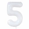 Globo de número blanco de 32 pulgadas, puede flotar, película de aluminio vacía, globo de número mediano, versión americana, cuerpo delgado, decoración de cumpleaños, Nuevo
