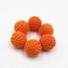20mm Madera Natural Bolas de Algodón para Crochet Bolas de Crochet Hilo Cuentas Redondas de Madera Cuentas de Hilo de Algodón Accesorios de Tejido Pieza Individual