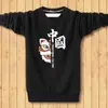 Suéter Espeso con Forro de Lana para Otoño e Invierno para Hombre Cuello Redondo Talla Grande Manga Larga Camiseta Cálida con Base de Lana Ropa para Hombre