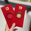 Adesivos de Telefone de Ouro Puro 999 para o Festival da Primavera, Artesanato em Metal de Envelope Vermelho de Alta Qualidade, Presentes para Reunião Anual