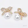 Broche de Pérola com Laço Pequeno Acessórios Anti-exposição Fivela de Strass DIY Broche Fixador para Vestido Feminino Acessórios de Vestuário