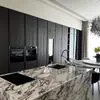 Fabricantes de gabinetes piel de madera simple moderna casa entera a medida Guangdong Foshan exportación estilo europeo gabinete completo