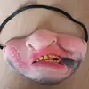 Máscara de palhaço de meia face máscara engraçada máscara de meia face de látex performance de dança fantasia máscara de truque atacado