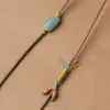 Cordón de Cuero Fino de Cera de Gama Alta para Jade, Cordón Trenzado de Colgante Ajustable, Cordón para Colgante de Collar Terminado, Estilo Chino