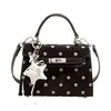 Bolso de lunares para mujer 2026 nuevo otoño popular Kelly bolso tote pequeño retro para ir al trabajo de un solo hombro bandolera bolso cuadrado pequeño
