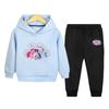 Conjunto de Sudadera y Pantalón de Chándal para Niños de Dos Piezas Ropa de Otoño 2024 Primavera y Otoño Nueva Ropa para Niños Traje con Sudadera con Capucha para Niñas Venta al por Mayor