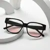 Óculos de armação grande que fazem o rosto parecer menor, modernos e versáteis, simples e elegantes, com bloqueio de luz azul, óculos de proteção sem grau para uso diário
