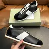 Estilo Europeo Nuevas Zapatillas Deportivas Casuales de Cuero Genuino de Caña Baja con Cordones Bloques de Color Zapatos para Hombre Marca de Lujo de Moda