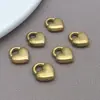 6 Estilos Acero Inoxidable Chapado al Vacío Oro Corazón de Melocotón Corazón de Amor Candado Colgante Pulsera DIY Collar Llavero Accesorios de Joyería