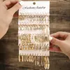 Joyería de alta venta transfronteriza: Conjuntos de pendientes geométricos de estilo europeo y americano para mujer, pendientes exagerados de varias piezas, pendientes de aro lisos al por mayor