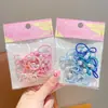 Elásticos de Cabelo Infantis com Laços, Borrachinhas, Anéis de Polegar com Pérolas, Cordas Trançadas Doces e Descoladas para Cabelo de Meninas, Elásticos de Cabelo Fofos para Bebês