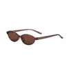 Nuevas Gafas de Sol Ovaladas Pequeñas de Marco Europeas Americanas Transfronterizas para Caras Pequeñas Unisex Tendencia de Moda Retro Gafas de Sol con Protección UV