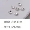 Cristales para Uñas con Base Puntiaguda Rhinestones Cristales de Vidra Transparente Blanco Corazón Rosa Cuadrado Irregular Hacha para Uñas Accesorios de Rhinestone