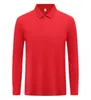 Tecido Elástico de Algodão-Poliéster 7A Antibacteriano Refrescante com Mangas Longas 210g Camisa Básica Polo de Manga Longa Casual para Outono e Inverno para Negócios