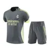 2526 Real Madrid Manga Corta Miami Uniforme de Entrenamiento Adulto Manga Corta Uniforme de Fútbol Transpirable Nápoles Traje de Manga Corta