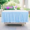 Amazon Falda de Mesa de Malla Tutú Mantel de Malla para Mesa de Postres de Halloween Color Sólido Plisado Mesa de Conferencias Mesa Larga Fiesta