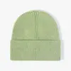 Gorro de punto acanalado con logo personalizado para hombre y mujer, otoño e invierno, gorro cálido para poner, gorro para clima frío, gorro de lana a prueba de viento y frío