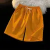 Shorts Lisos de Nuevo Estilo para Hombre Verano 2026, Talla Grande, Versátiles Casuales para Pareja, Color Caramelo Multicolor, Estilo Hong Kong, Holgados, Hasta la Rodilla