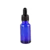 Botella de Vidrio Azul para Aceite Esencial al por Mayor 20ml Botella de Esencia 30ml Botella con Gotero de Punta de Spray Plástica a Prueba de Luz