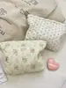 3611 Bolsita Coreana de Puzzle Flor Acolchada Bolsa de Mano Bolsa de Cosméticos para Mujer Portátil de Gran Capacidad Bolsa de Almacenamiento