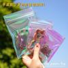 Bolsa Autoadhesiva de Película Arcoíris Gruesa, Caramelo Láser, Insignia Transparente, Bolsita para Empaquetar Aretes y Joyería, a Prueba de Humedad