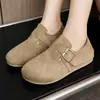 [Personalizado] H2601 Novos Sapatos Femininos Outono 2025 Bico Redondo Solado Plano Moda Casual Versátil Tênis Estilo Coreano