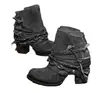 Estilo Europeu e Americano Exportação 2020 Nova Moda de Inverno Salto Alto 40-43 Bico Redondo Forrado com Lã Zíper Traseiro Botas Curtas em Estoque