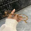 Gafas Ovaladas Adelgazantes de Marco Pequeño Estilo Nuevo Retro Transfronterizas para Mujer, Estilo Callejero de Moda Ins Dulce Fresco Estilo Chica Popular Gafas Sin Graduación