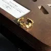 Anillo Abierto con Esmalte Geométrico Exquisito Sentido de Alta Gama Forma de Serpiente Mariposa Anillo de Moda Elegante Nicho para Mujer