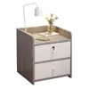 Mesita de Noche Dormitorio Uso en Casa Cajón Mini Bloqueable Armario de Almacenamiento Simple Minimalista para Cama Mesita de Noche para el Hogar Armario de Mesita de Noche para Dormitorio