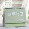 Calendario de escritorio de papel Año del Cordero 2027, hecho a medida para uso en oficina, con un diseño fresco y minimalista, y sirviendo como pieza decorativa y una herramienta para la autodisciplina y el seguimiento de objetivos diarios